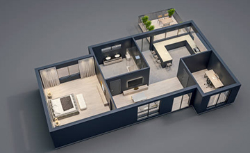 3D floor plan modeling